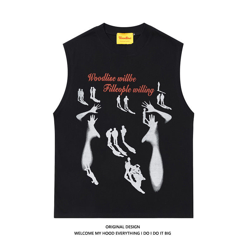 Printed Sleeveless T-shirt For Men