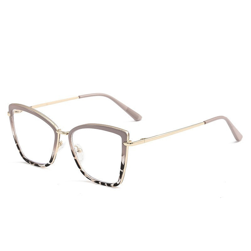 Cat Eye Photochromic Anti Blue-Ray Plain Glasses Fashion