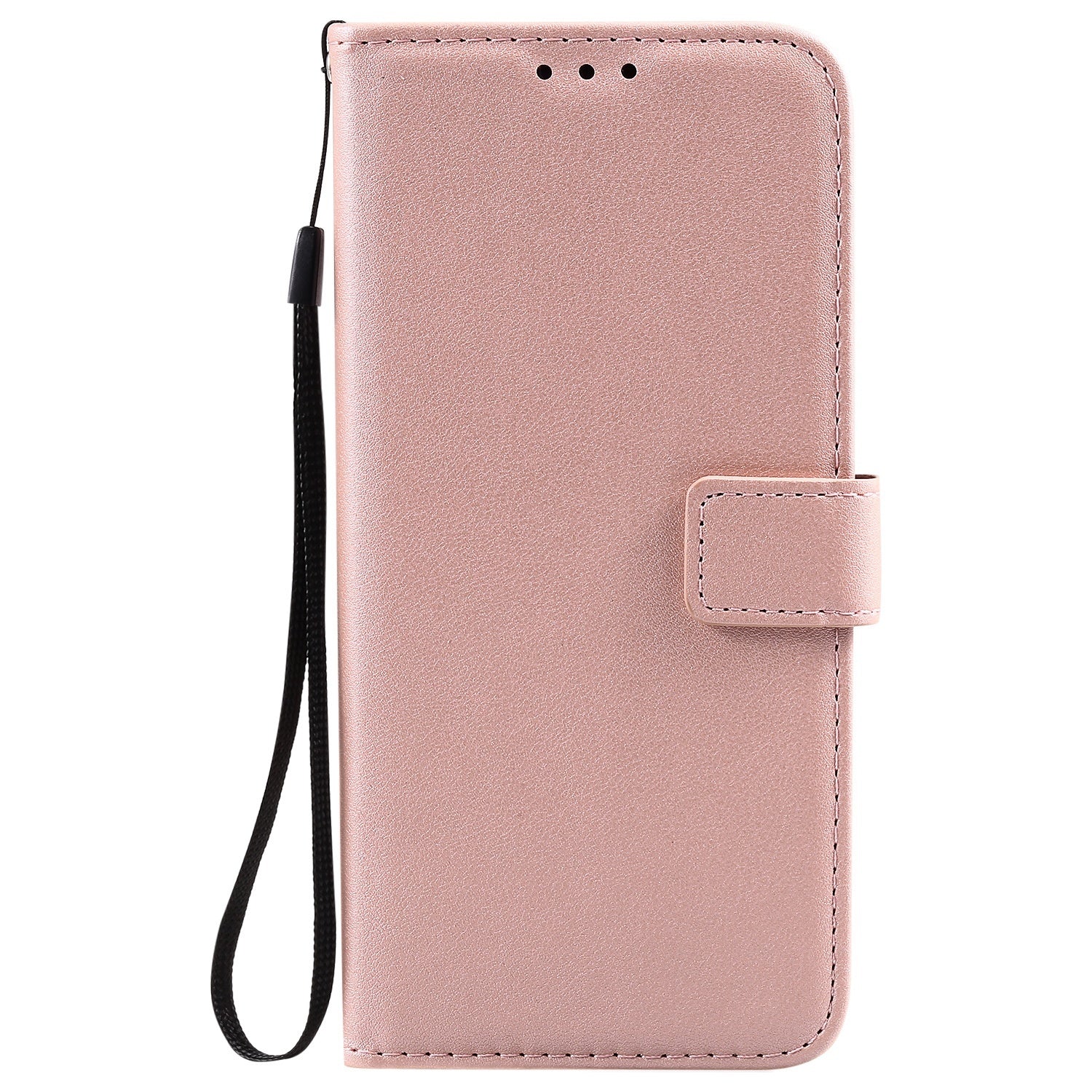 Solid Color Business Leather Flip Card Holder Phone Case
