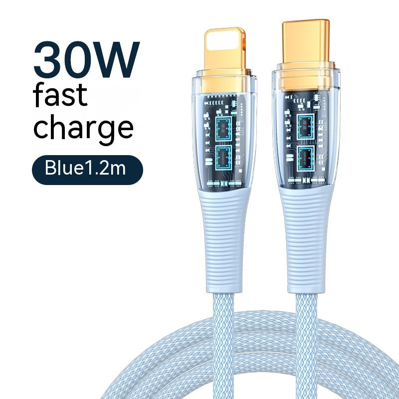 Low Temperature Fast Charging Transparent Data Cable