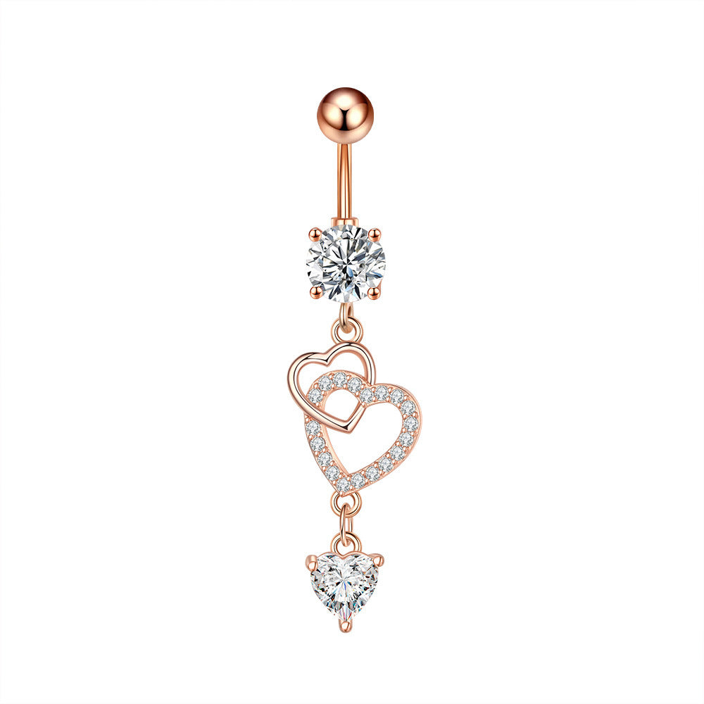 Zircon Navel Ring Navel Nail Piercing Jewelry