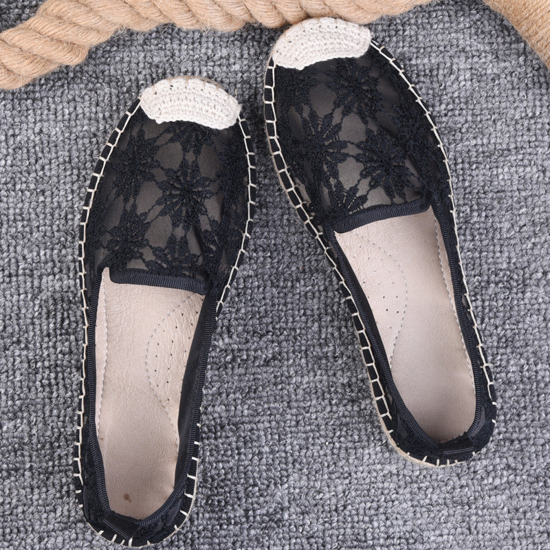 Thin Pumps Linen Fisherman Shoes For Women