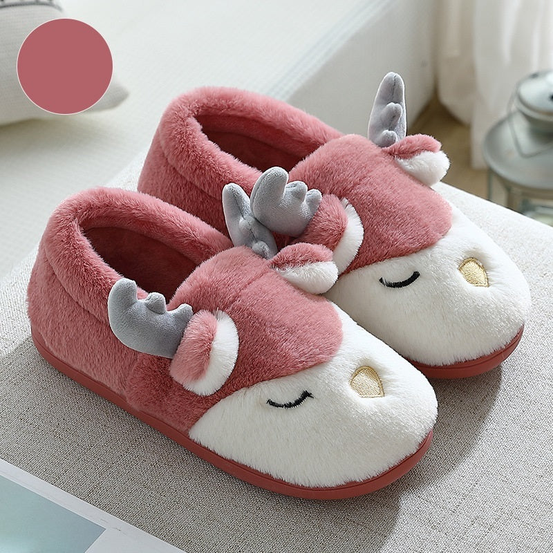 Cute Plush Home Cotton Shoes For Men