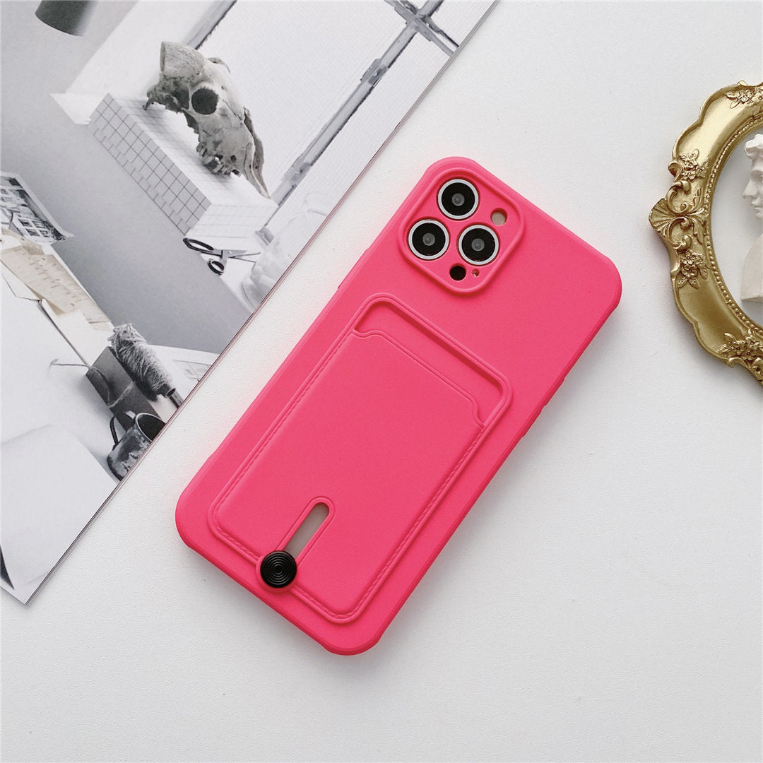 Card Holder Card Silicone Fine Hole Mobile Phone Case