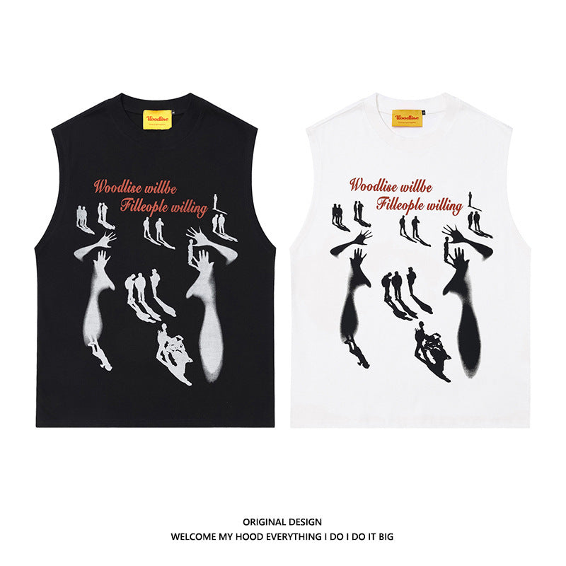 Printed Sleeveless T-shirt For Men