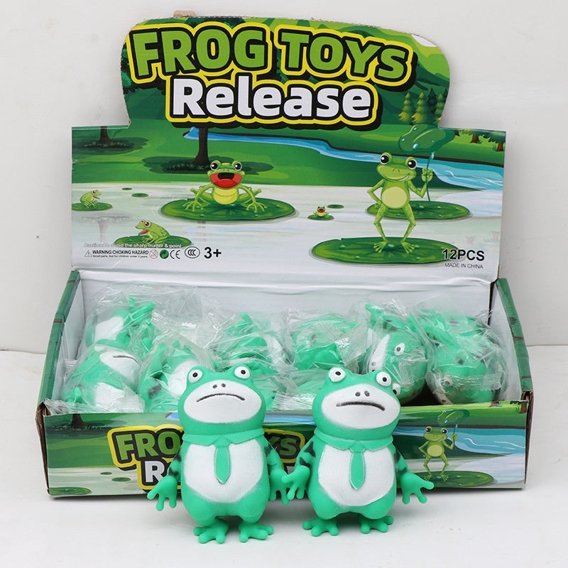 Trend Cartoon Little Frog Toy Vent Decompression Decompression Paste Toy Lonely Little Frog Doll Toy