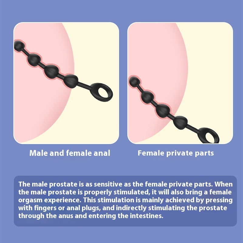 Transparent Jelly Color Four Beads Beads Butt Plug