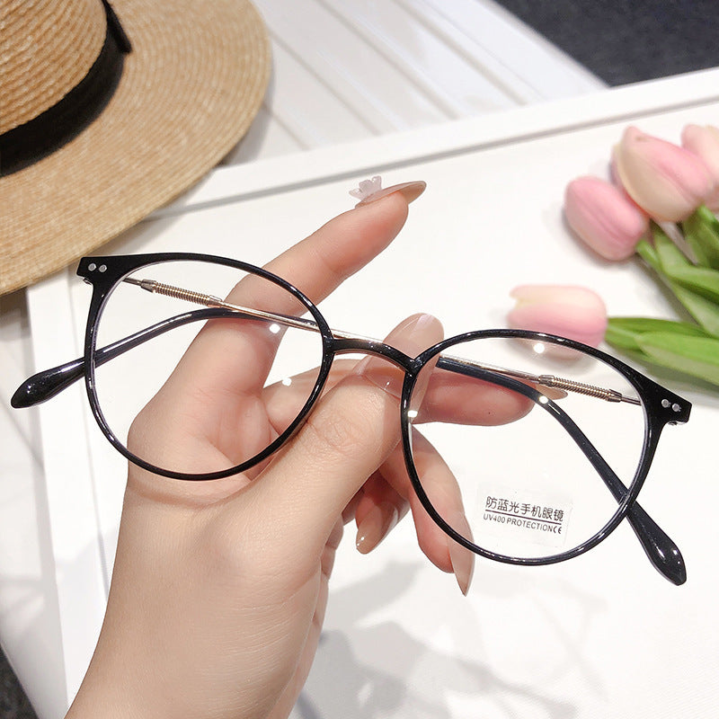Retro Elliptical Spring Leg Optical Lens Frame
