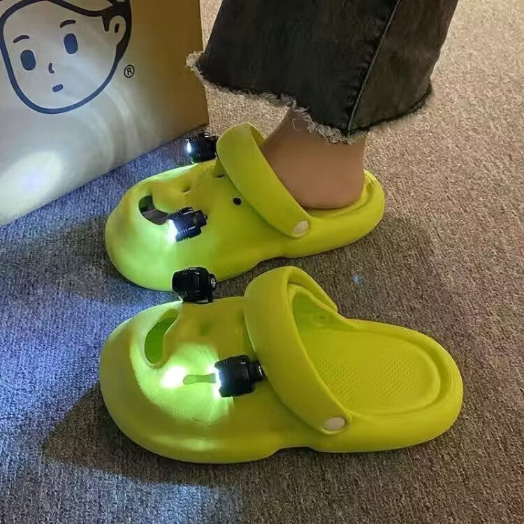 Internet Popular Summer Luminous Hole Shoes For Women