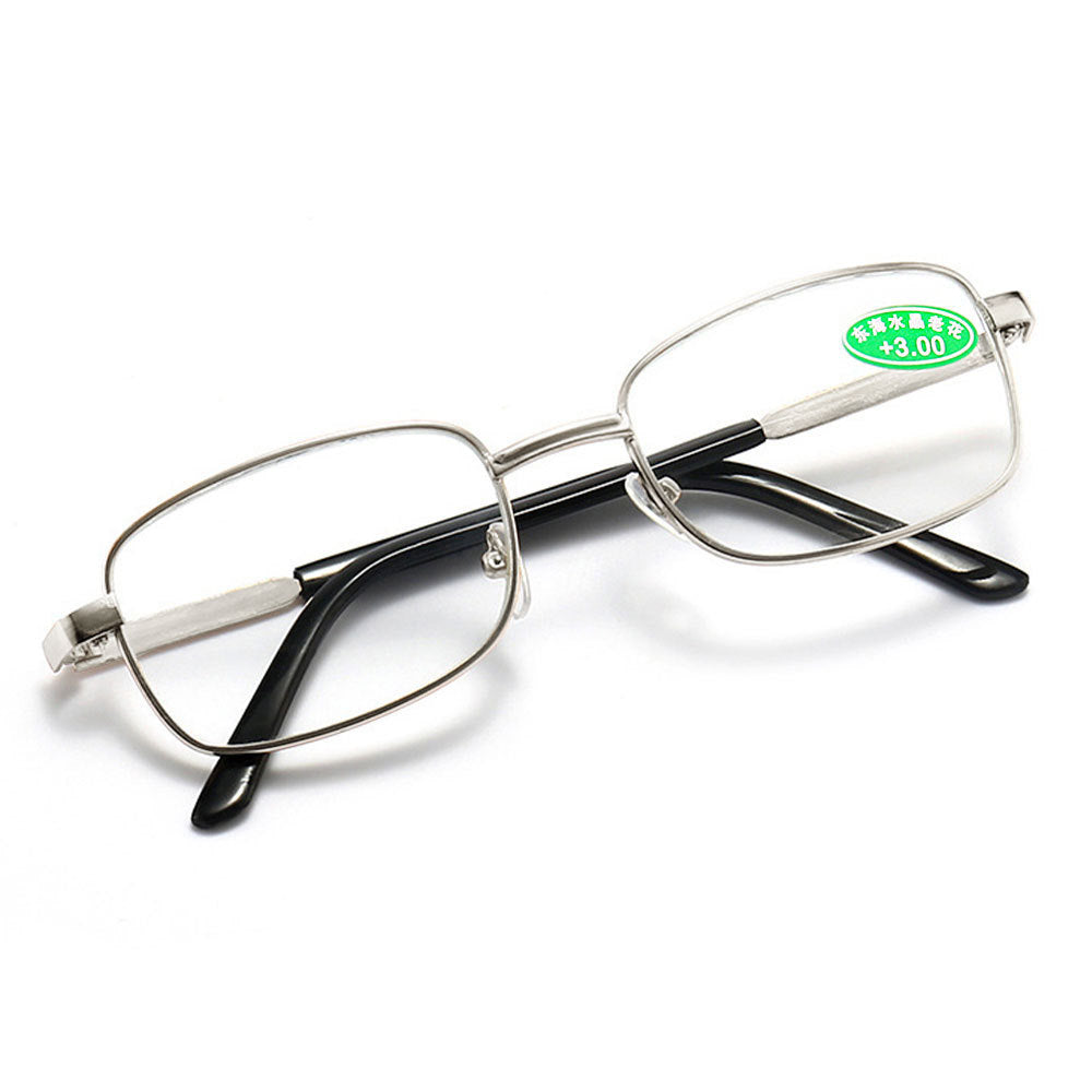 Full Frame Reading Glasses HD Crystal Stone Presbyopic Glasses