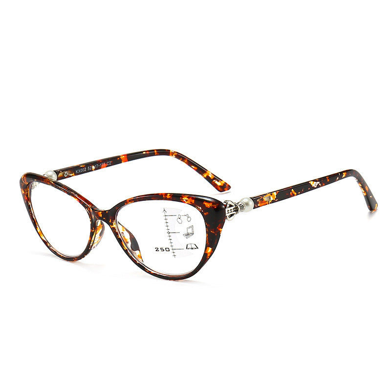 Fashion Cat Eye Presbyopic Glasses Smart Zoom Anti-blue Light