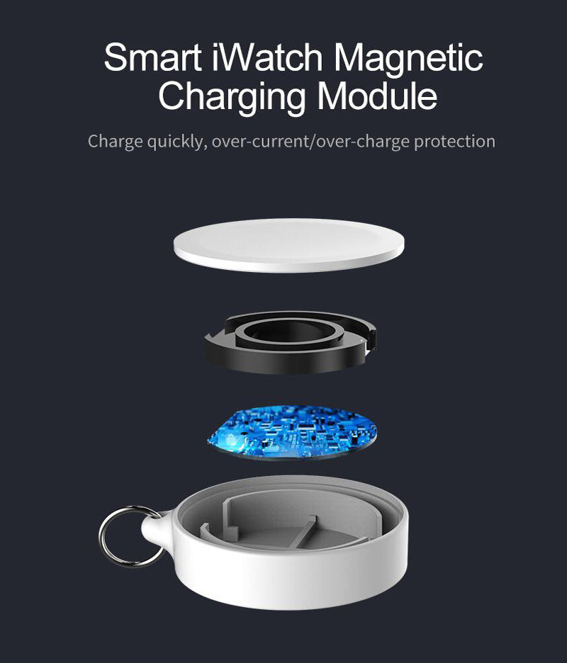 Suitable For Watch12345 Generation Watch Wireless Charger Portable Magnetic Keychain Watch Wireless Charger