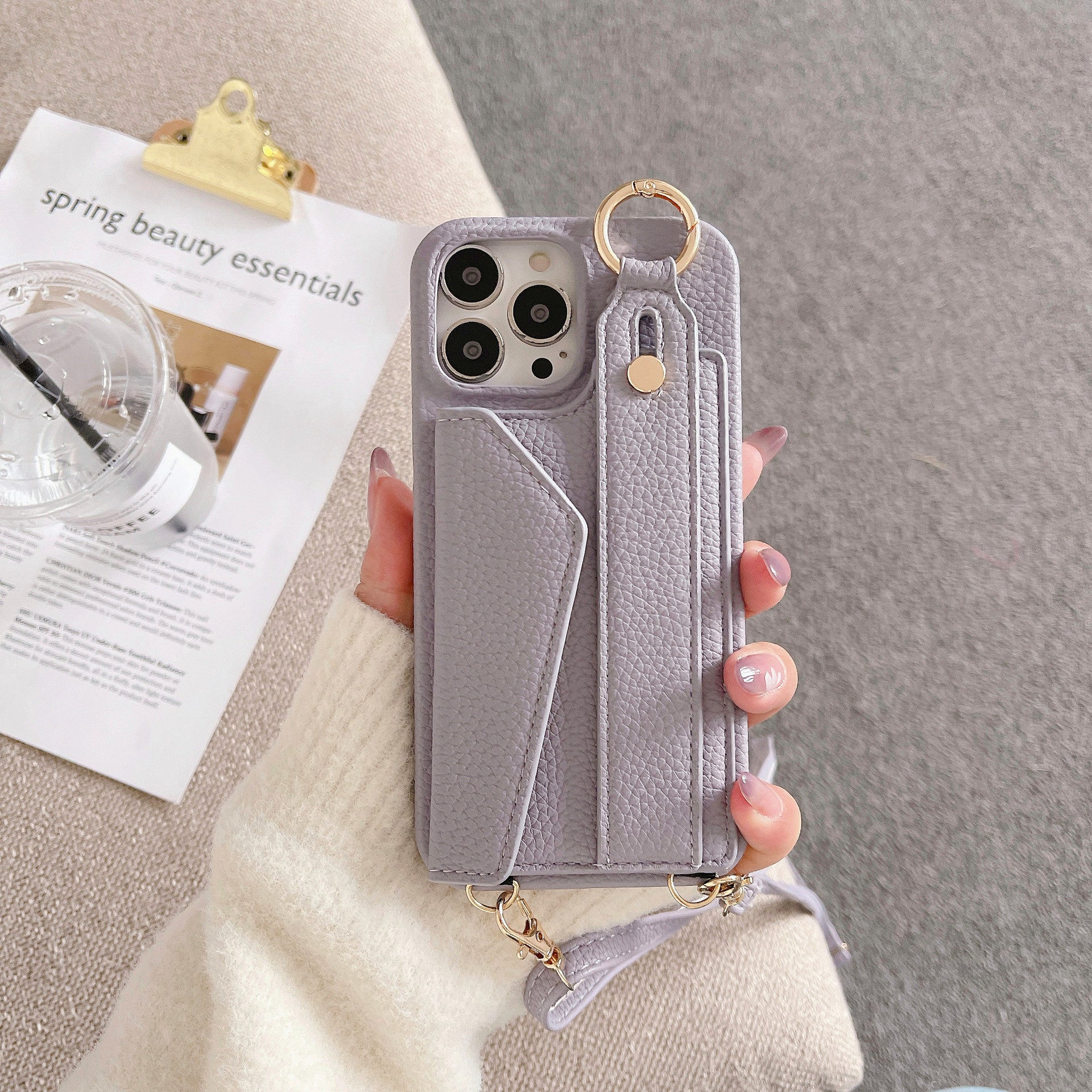 Fashion Simple Back Strap Phone Case Protector