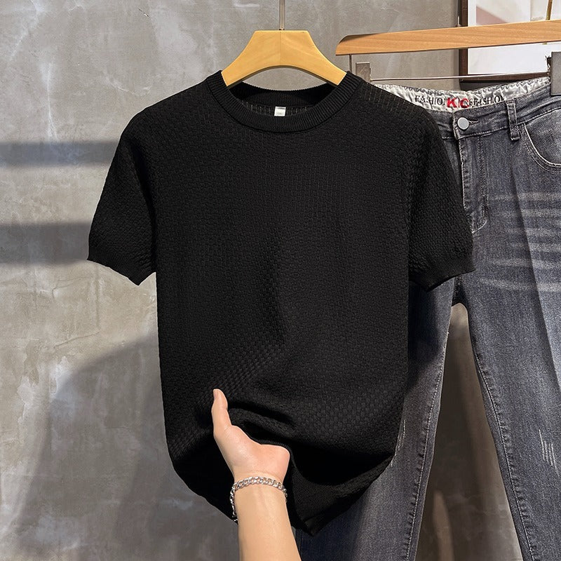 Solid Color Simple Bottoming Shirt Men