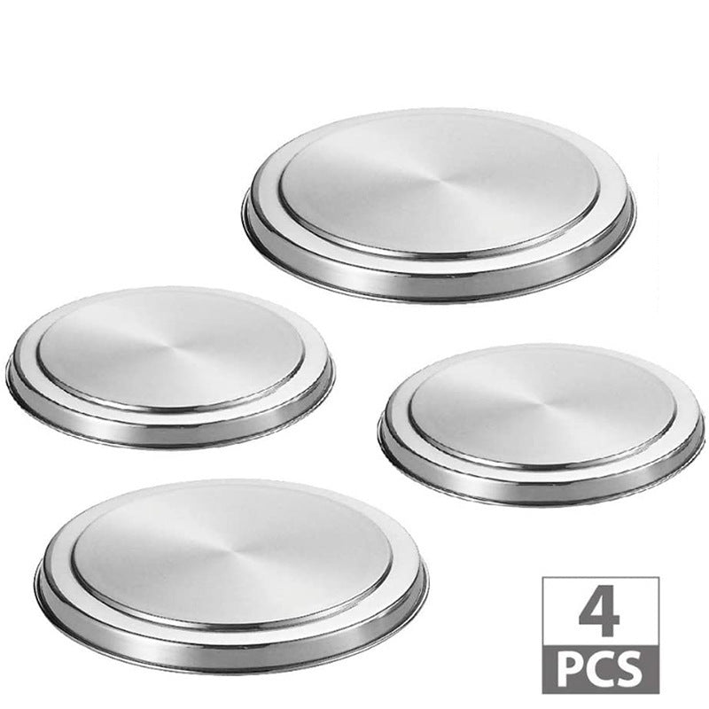 Stainless Steel Stove Cover Four-piece Electric Stove Burner Cover Kitchen Stove Cookware Protective Cover