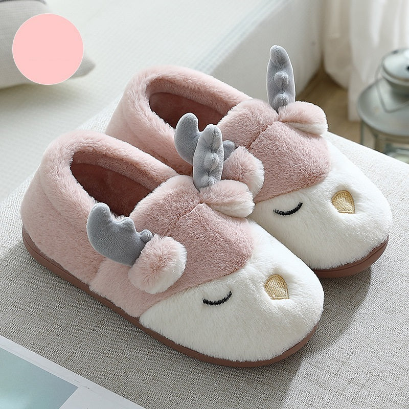 Cute Plush Home Cotton Shoes For Men