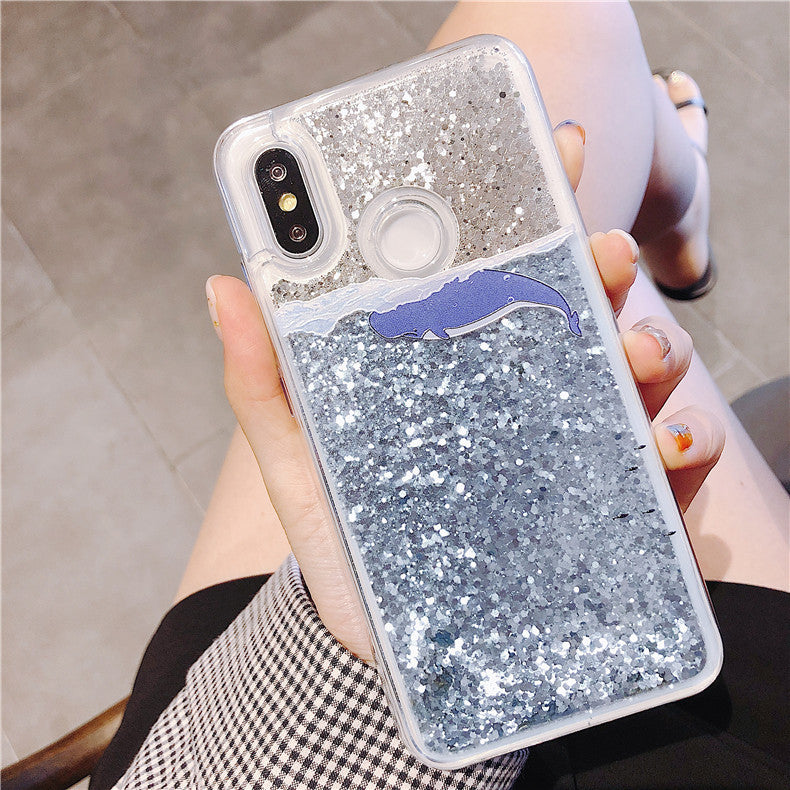 Painted Quicksand Liquid Mobile Phone Case