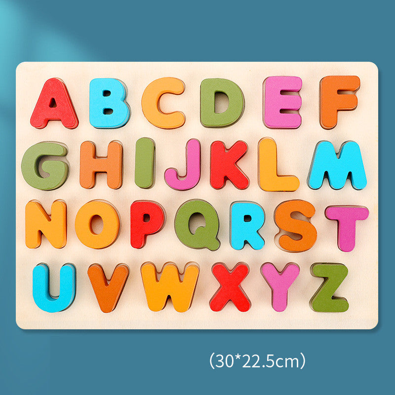 Wooden Colorful Digital Letters Cognitive Learning Toys