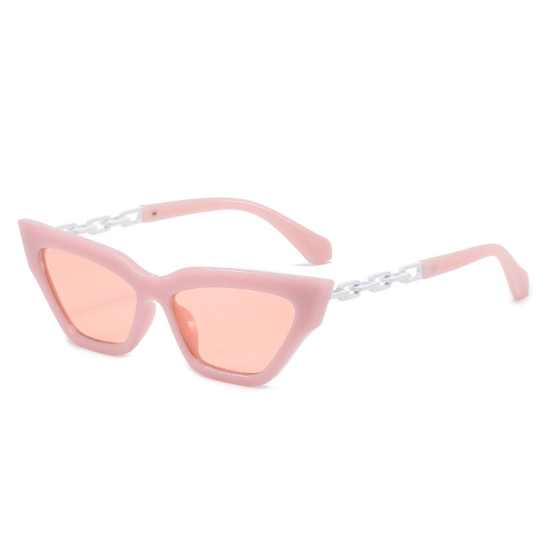 Women's Temperament Fashion Baked Lacquer Chain Sunglasses