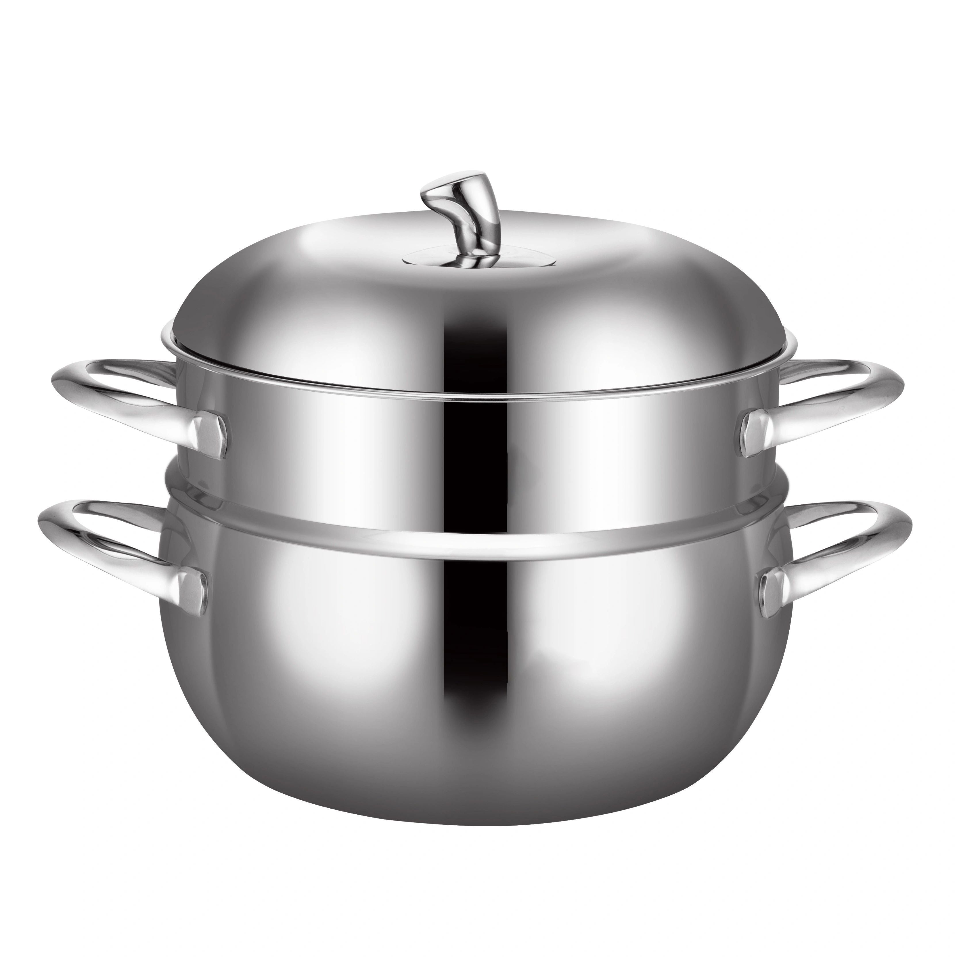 Stainless Steel Pot Steamer With Lid Handle 3-Layer Steamer Pot Thick Steaming Cooking Food Soup Cookware Pot Stockpot