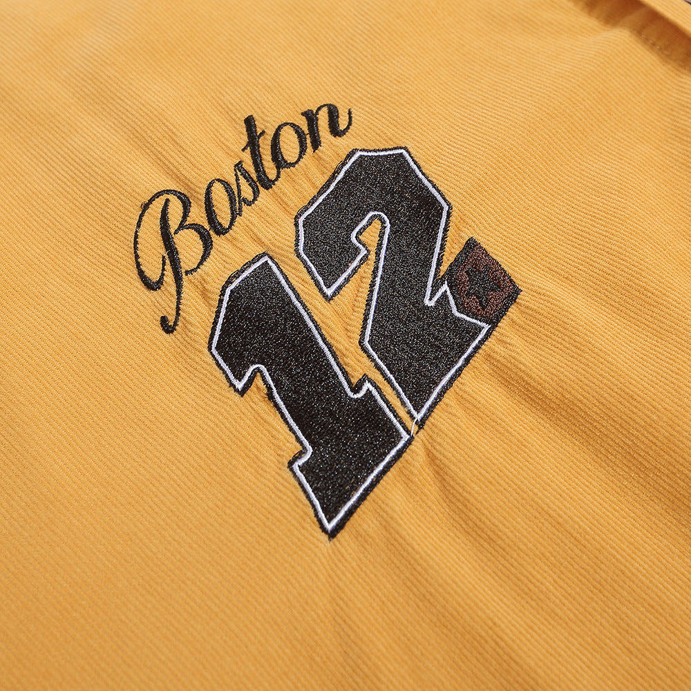 Embroidered Pocket Loose Shirt Summer Men