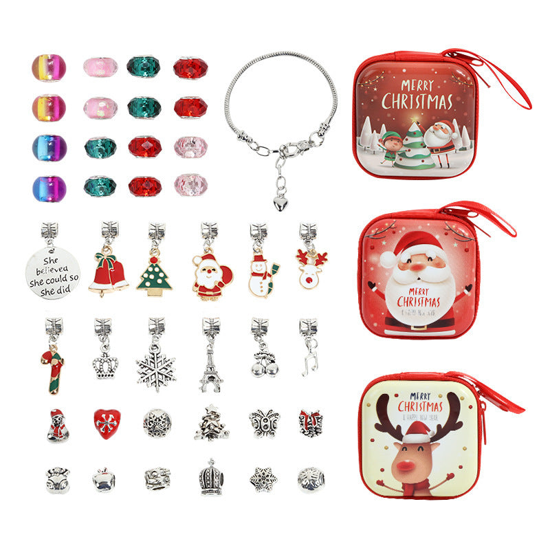 Christmas Bracelet Beads Gift Box Jewelry Set