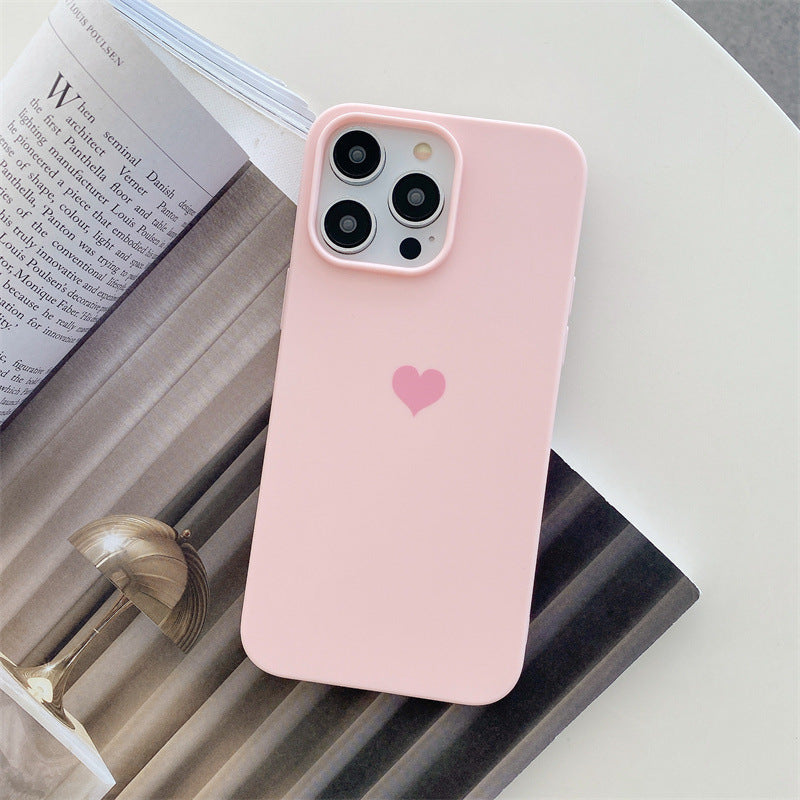 Simple Love Silicone Phone Case Drop-proof Protective Cover