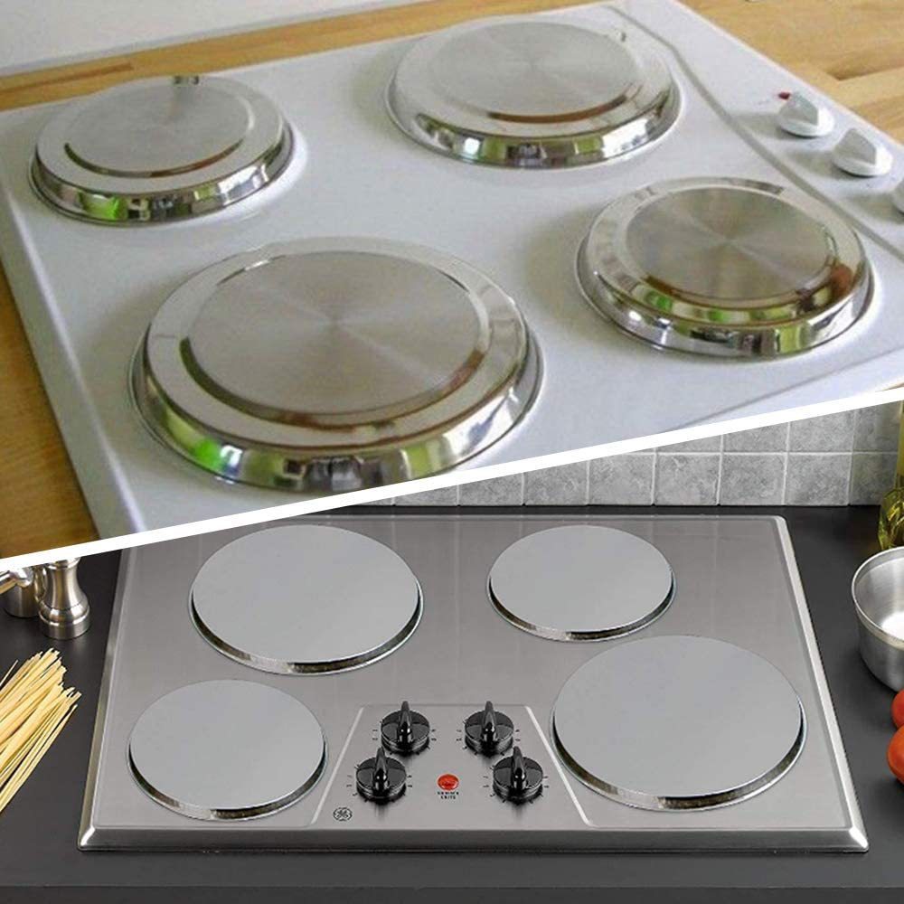 Stainless Steel Stove Cover Four-piece Electric Stove Burner Cover Kitchen Stove Cookware Protective Cover