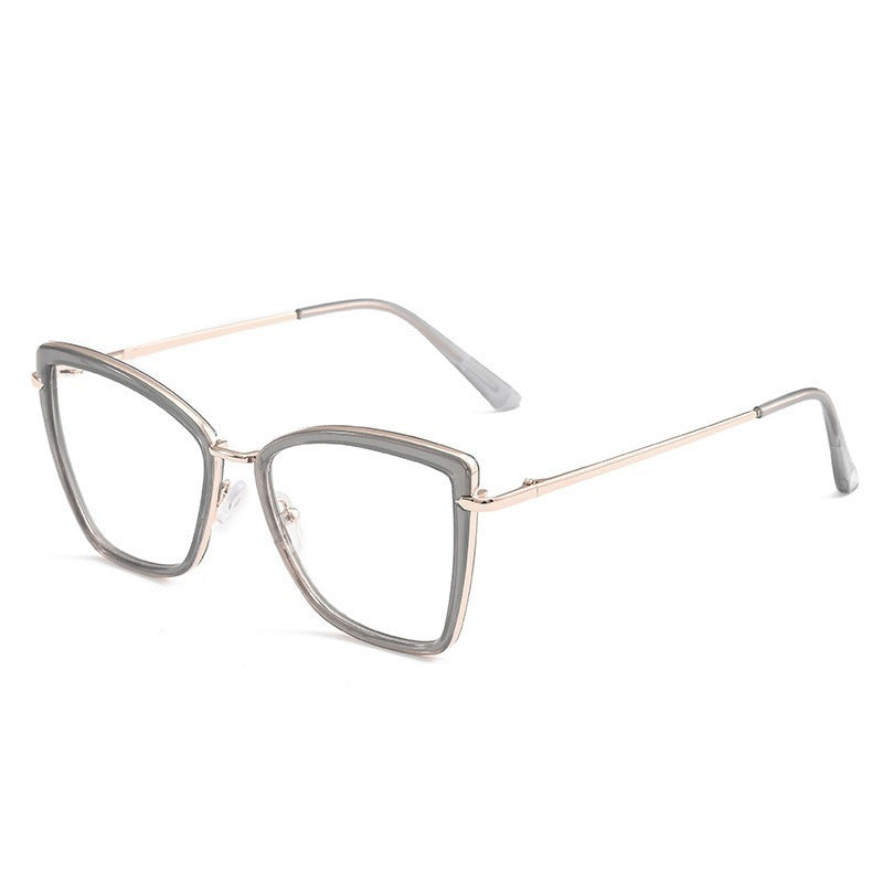 Cat Eye Photochromic Anti Blue-Ray Plain Glasses Fashion