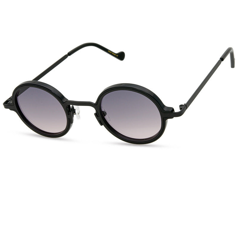 Retro Special Multicolor Niche Round Frame Sunglasses Neutral