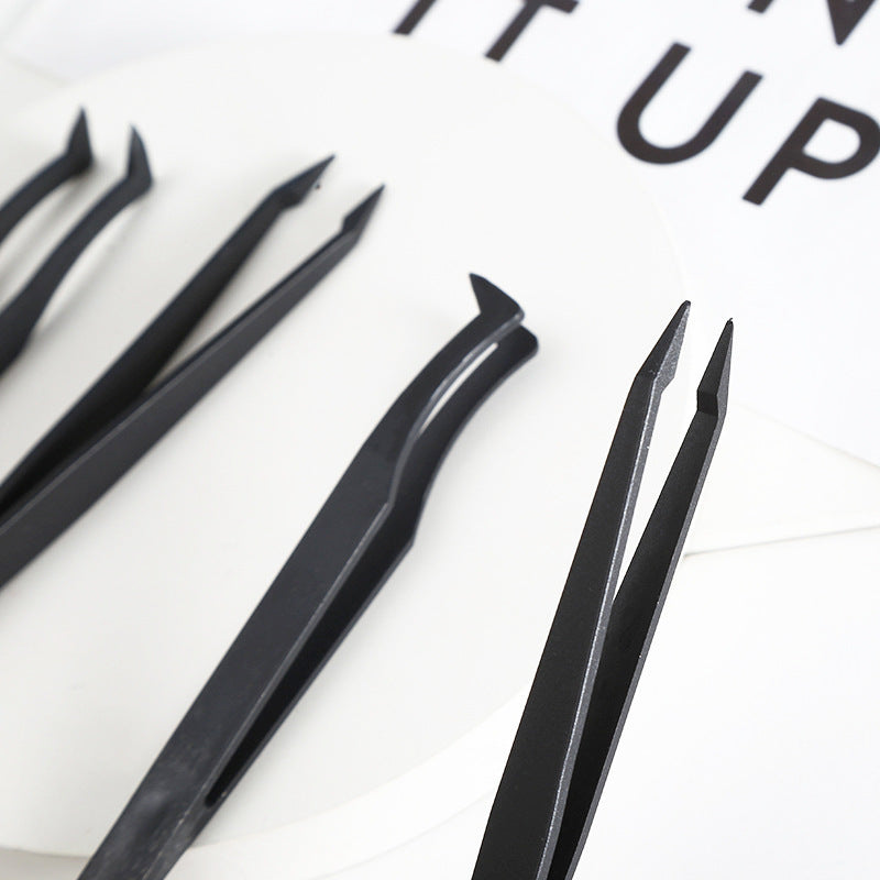 Diamond Painting Plastic Tweezers Straight Bent DIY Hand Tools 12cm