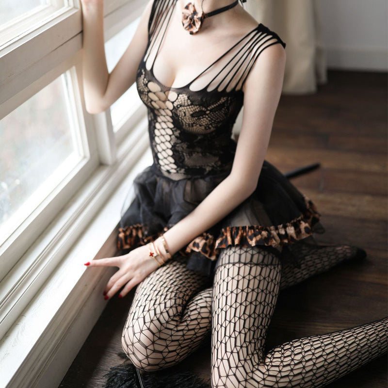 Lace Maid Costume Cosplay Suspender Body Stockings Uniform