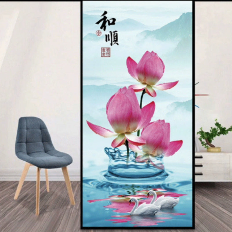 Shower Door Transparent Opaque Static Toilet Window Peep-proof Frosted Sticker