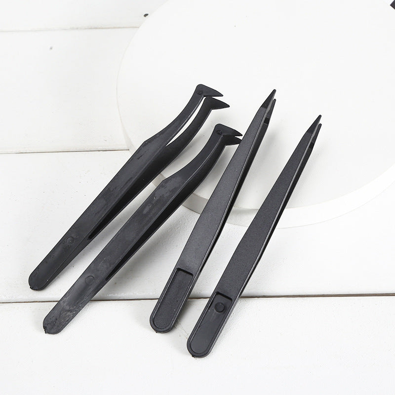 Diamond Painting Plastic Tweezers Straight Bent DIY Hand Tools 12cm