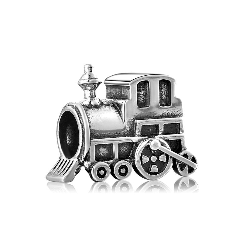 S925 Sterling Silver Beads Personalized Transportation Tools Cartoon Series Beaded Pendant DIY Accessories