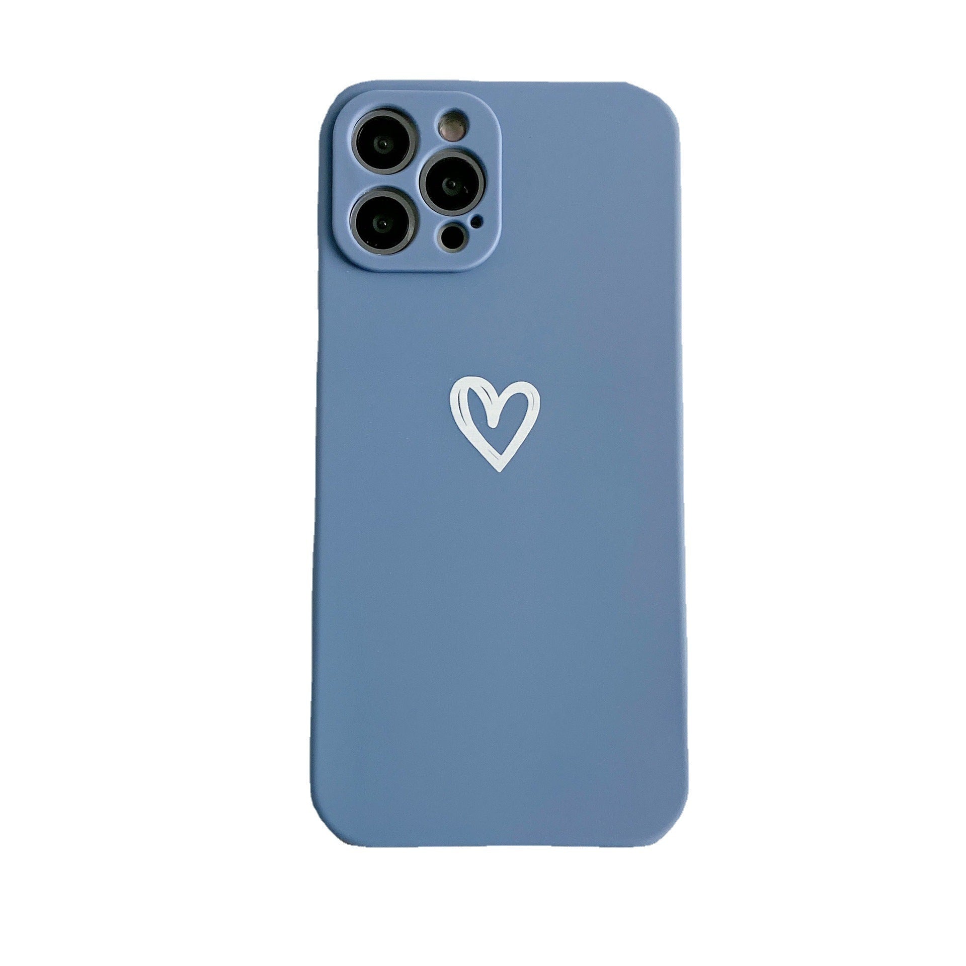 Simple Love Fine Hole Soft Shell Straight Edge Phone Case