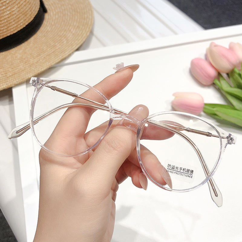 Retro Elliptical Spring Leg Optical Lens Frame