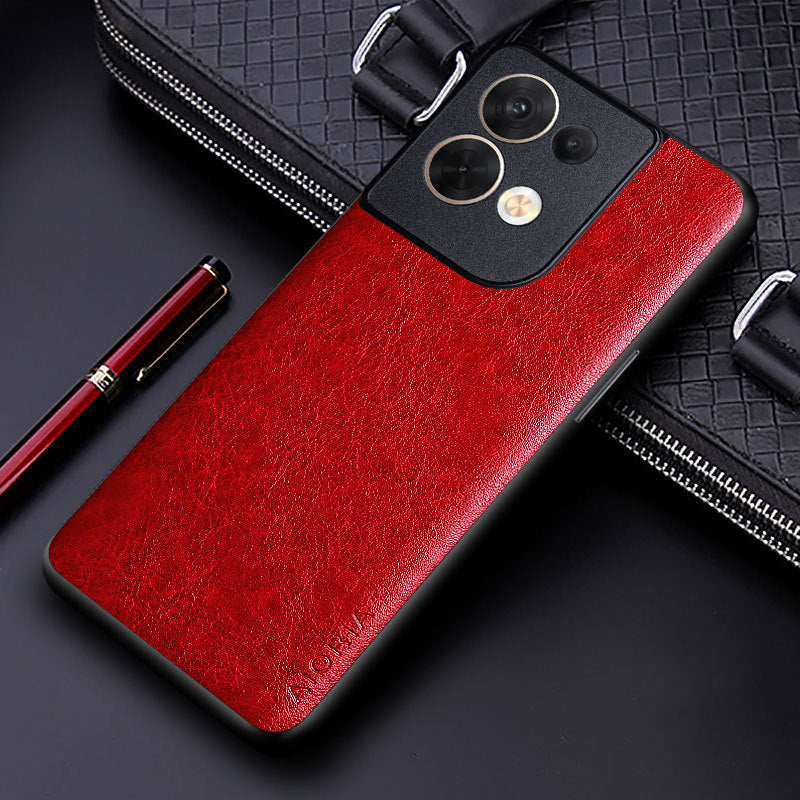 Simple Leather Print Mobile Phone Case