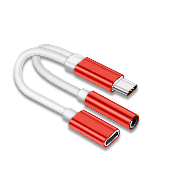 Charging Adapter Round Hole Earphone Audio Cable Combo