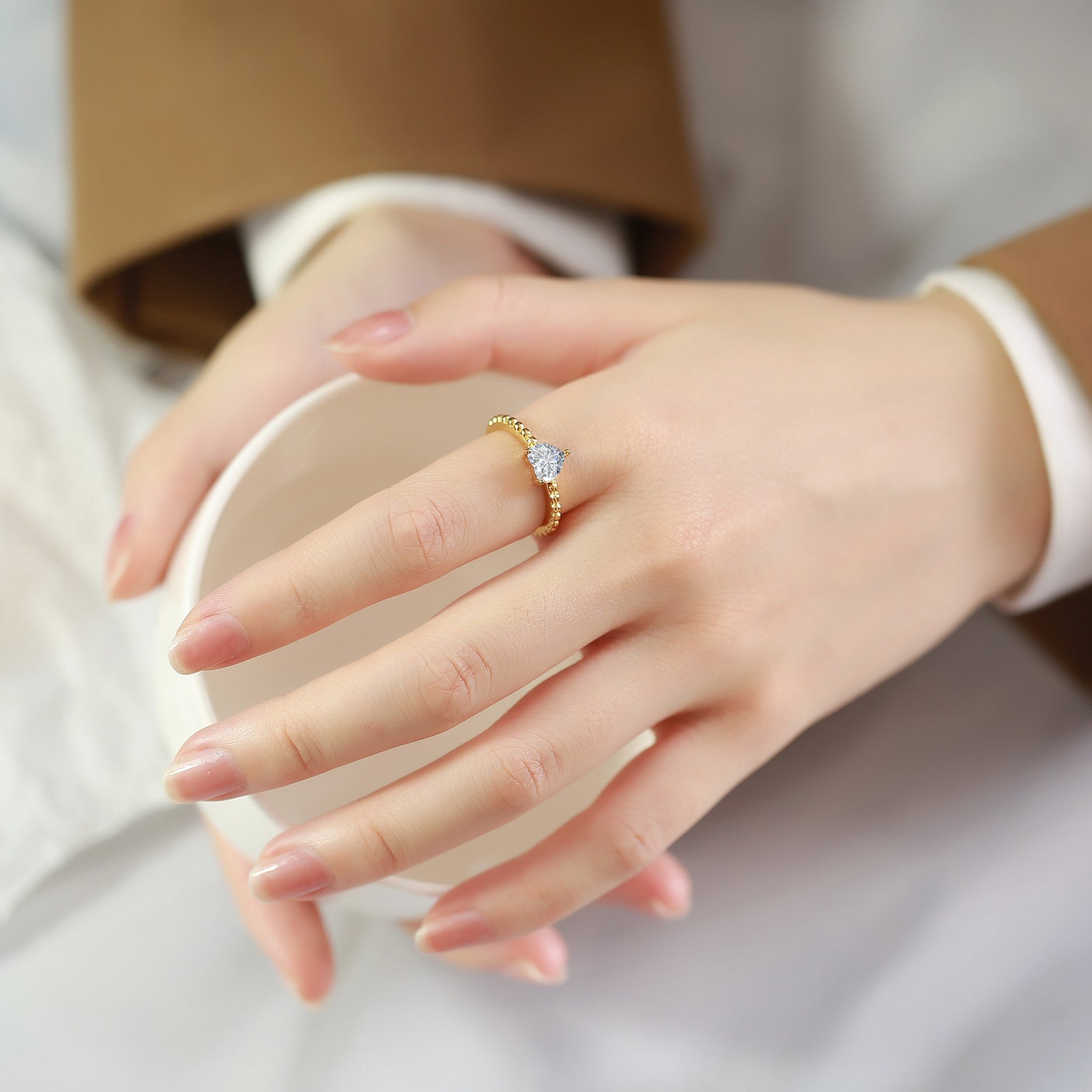 Ring Black Gold Women Fashion Personality Jewelry