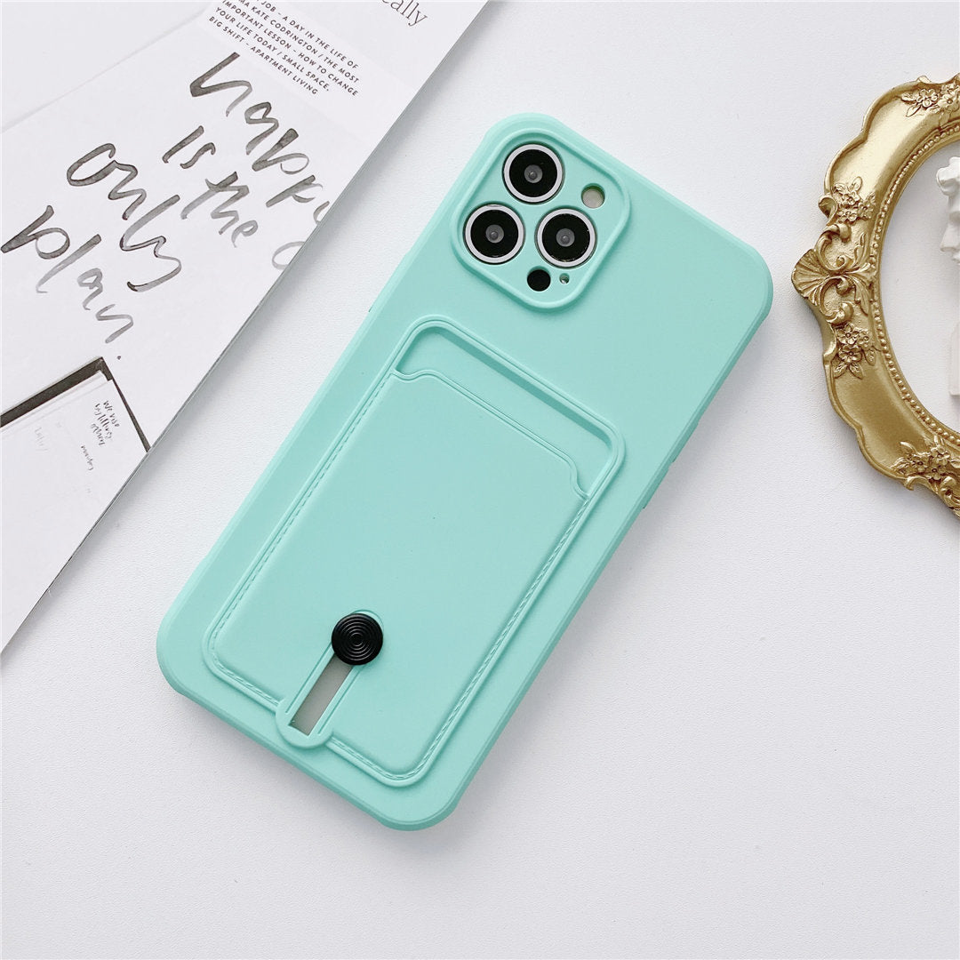 Card Holder Card Silicone Fine Hole Mobile Phone Case