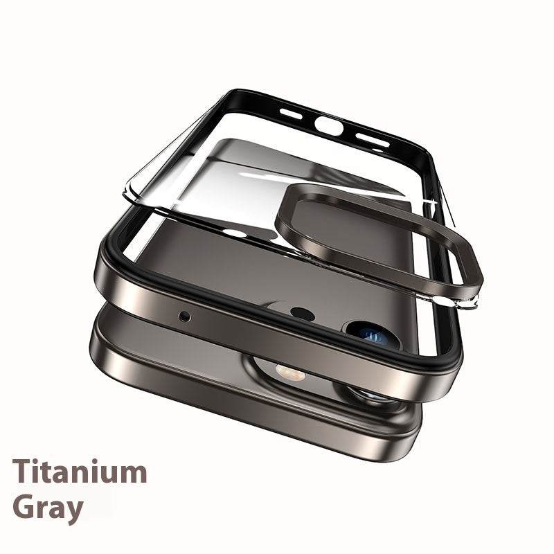 Metal Border Shell HD Transparent Flexible Glue Heat Dissipation Drop-resistant All-inclusive Shell Phone Case