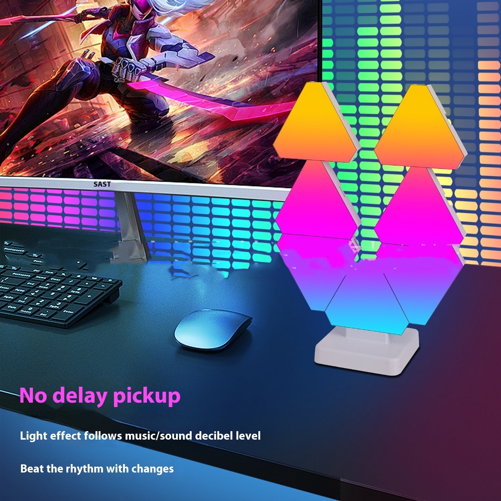 E-sports Games Ambience Light Three-side Quantum Lamp