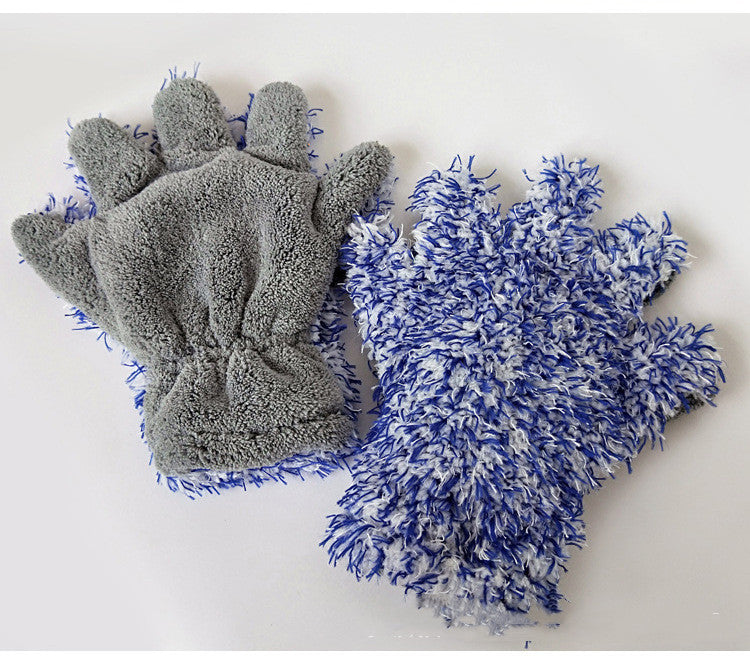 Fiber Plush Car Washing Gloves Multifunctional Cleaning Supplies
