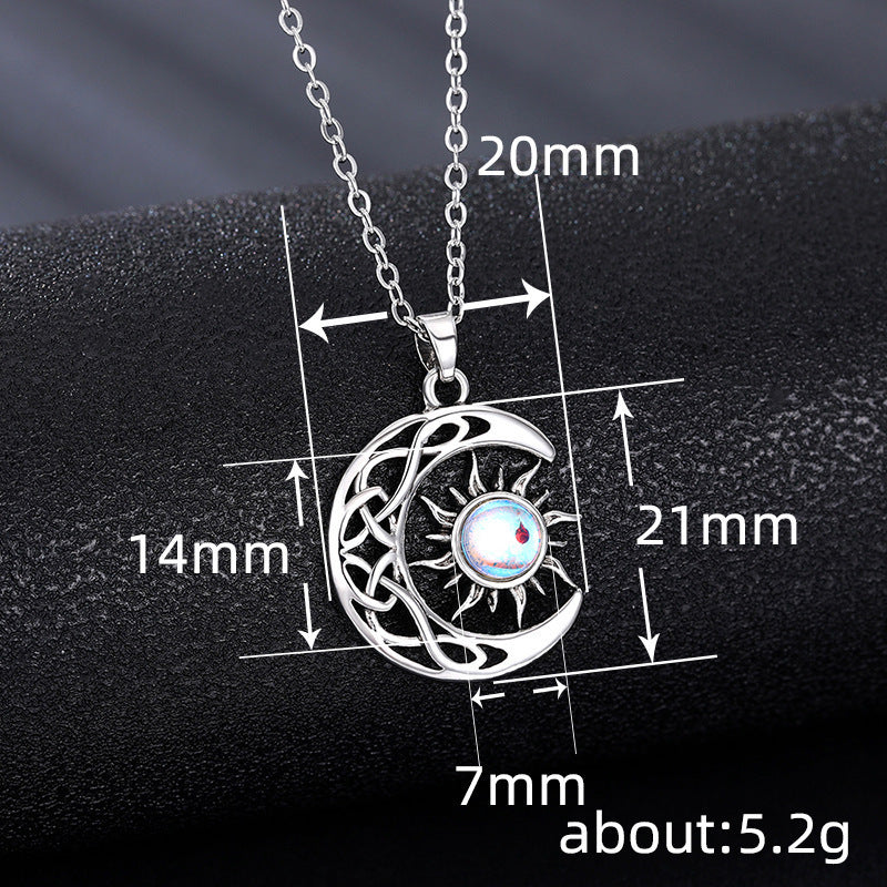 Sun Moon Pendant Neck Accessories Imitation Moonlight Clavicle Chain Men And Women Same Style