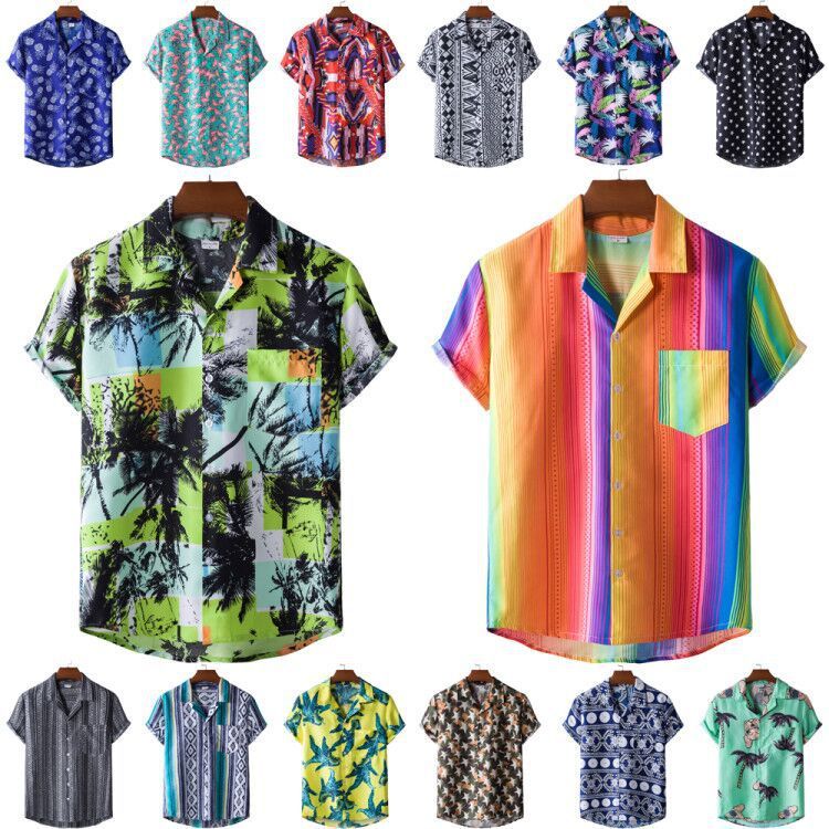 Printed Short-sleeved Shirt For Men