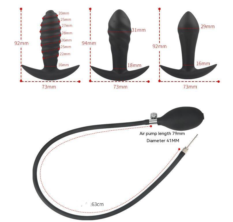 Inflatable Liquid Silicone Out Butt Plug