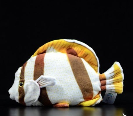 Three Rocket Fish Dolls Simulation Copper Band Butterfly Fish