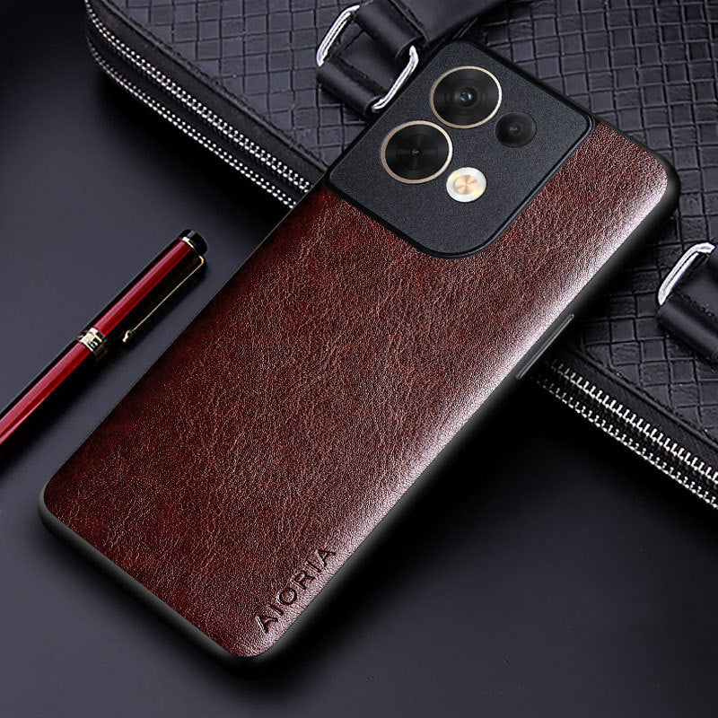 Simple Leather Print Mobile Phone Case