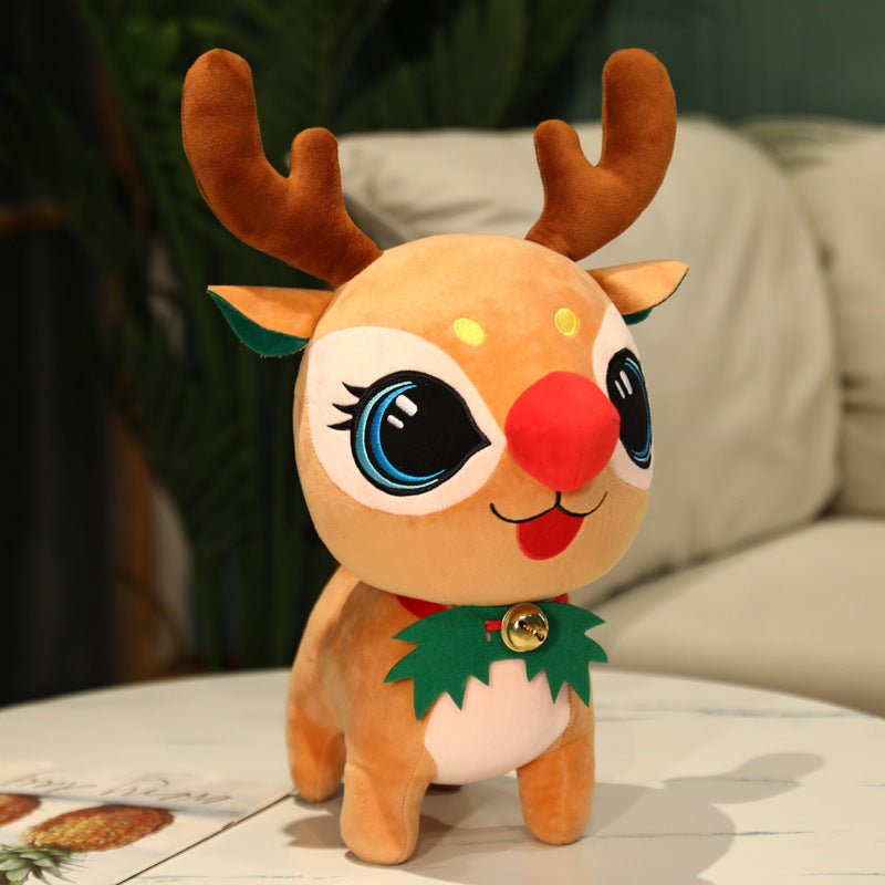 Cartoon Christmas Elk Plush Toys Give Girls Dolls